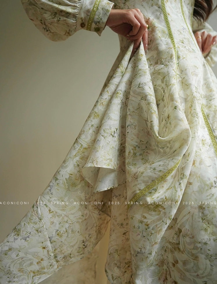 Aconiconi ｜ Sage Romance Summer Dress