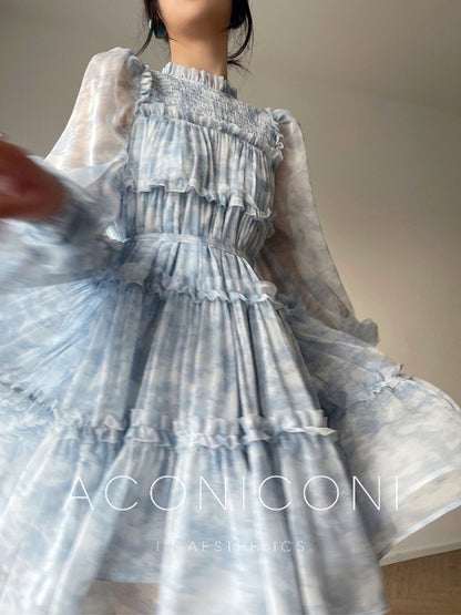 Aconiconi｜Sea Salt Fairy Chiffon Dress