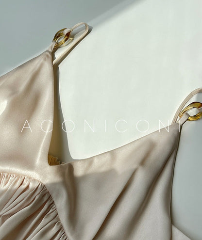 Aconiconi｜Amber Evening Long Suspender Dress