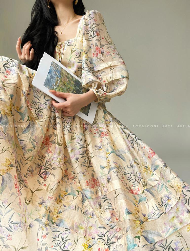 Aconiconi｜Garden of Secrets Long Floral Summer Dress