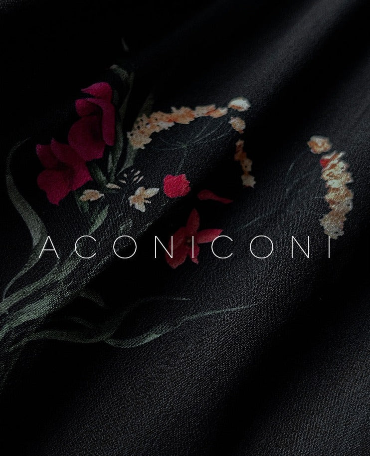 Aconiconi｜Retro Romance Lace Black Dress