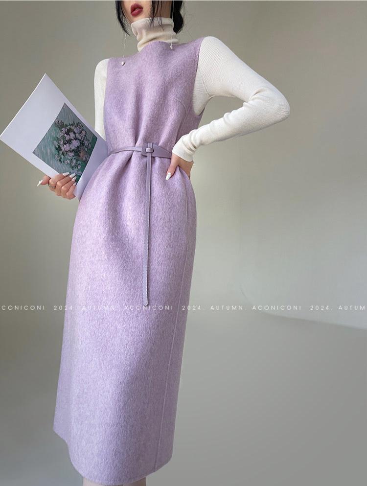 Aconiconi｜Munich Two Piece Wool Dress & Coat set