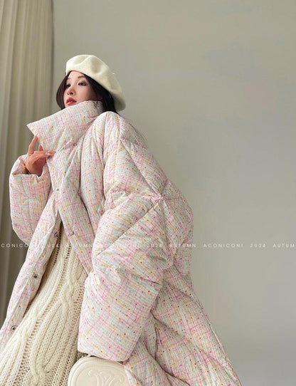 Aconiconi｜Colorful White Puff Cloud Coat