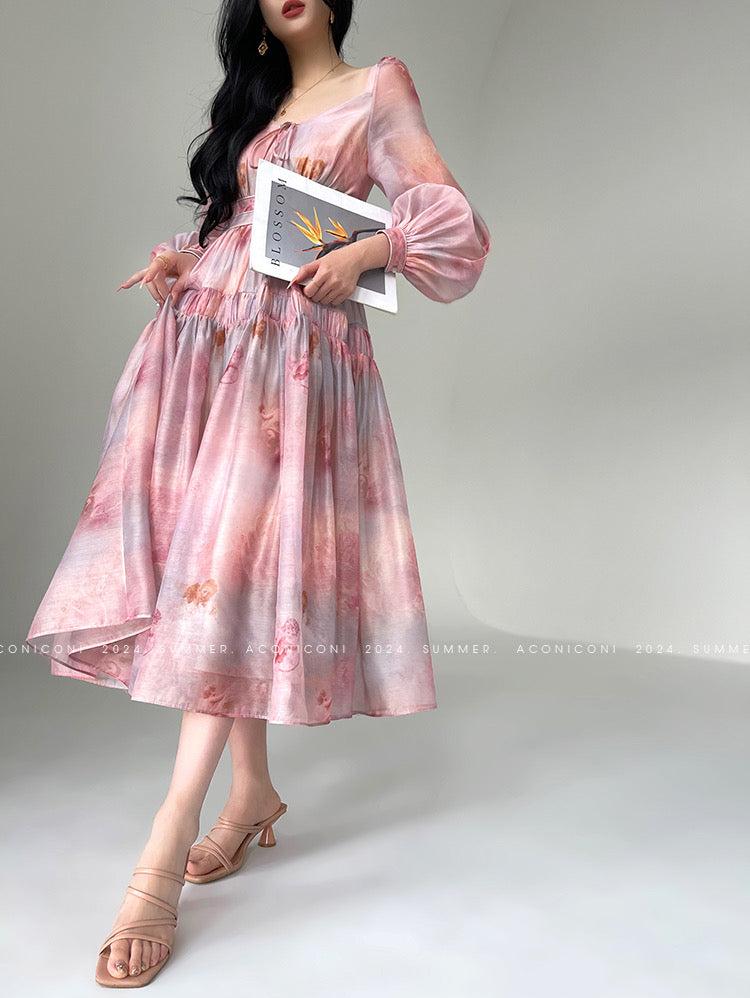 Aconiconi｜Enchanted Rose Retro Dress