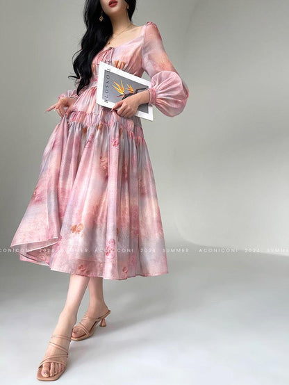 Aconiconi｜Enchanted Rose Retro Dress