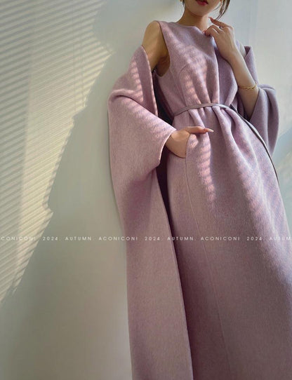 Aconiconi｜Munich Two Piece Wool Dress & Coat set