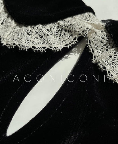 Aconiconi｜Alice Retro Velvet Elegant Winter Dress