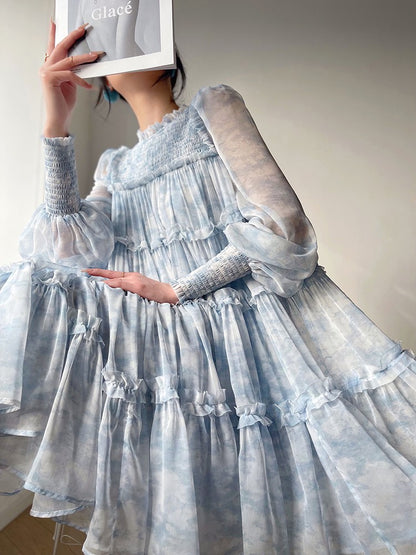 Aconiconi｜Sea Salt Fairy Chiffon Dress