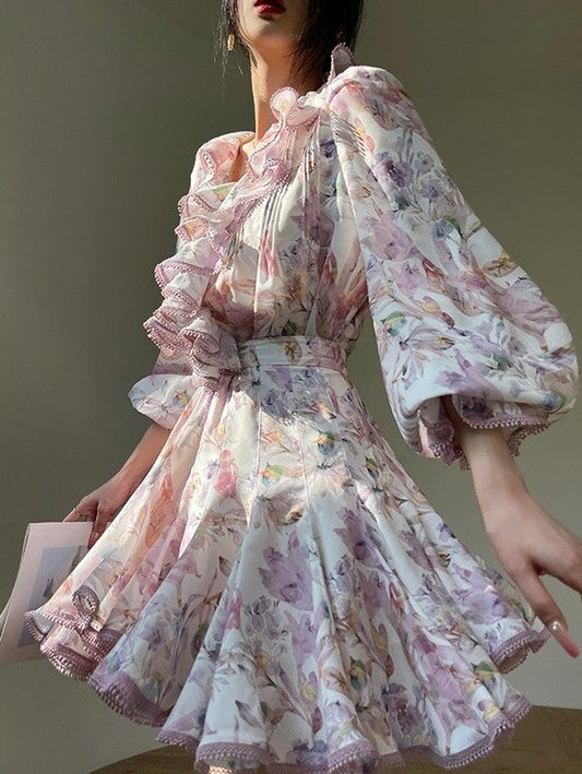 Aconiconi｜Crape Myrtle Floral Feminine Suit