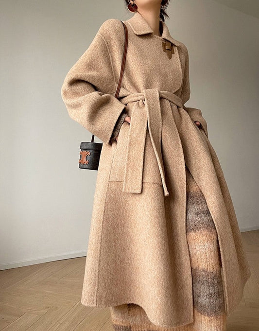 Aconiconi｜Retro 100% Wool Coat